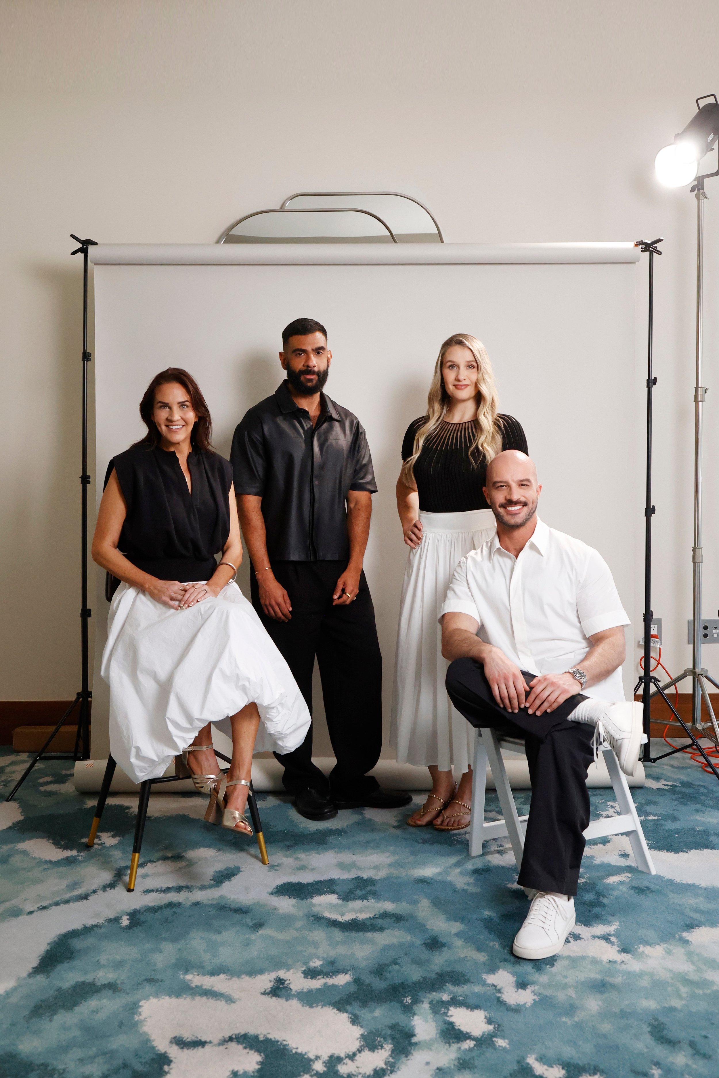 Photo: Members of the Powers of Reasoning team, from left, Kate O'Brien, Guilherme Falcão, Jenna Borucki and Jason Jahn • Photo Courtesy of Powers of Reasoning